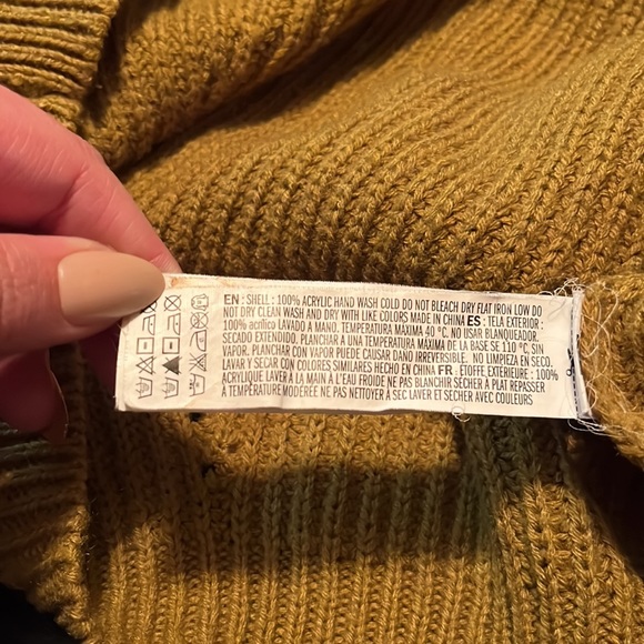 Brown Knit V Neck Forever 21 Long-Sleeve Sweater, Size Small - Picture 6 of 7